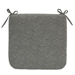 Fifty Shades of Grey Outdoor Chevron Print Seat Cushion 18" x 19" Grey