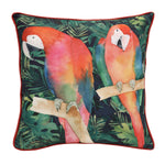 CW Home Fashions Ruby Red Parrot Print Throw Pillow 18" x 18" Multi