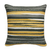 CW Home Fashions Sunny Citrus Irregular Stripes Throw Pillow 18" x 18" Grey