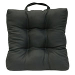 CW Home Fashions Ebony Outdoor Adirondack Cushion 20" x 20" Solid Black