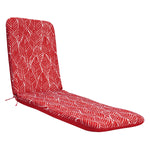 CW Home Fashions Ruby Red Feather Print Lounger Cushion 22" x 73" Red