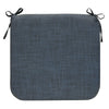Urban Chic Solid Textured Print Outdoor Seat Cushion 18" x 19" Navy