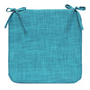 CW Home Fashions Aqua Textured Print Outdoor Seat Cushion 18" x 19" Aqua