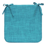 CW Home Fashions Aqua Textured Print Outdoor Seat Cushion 18" x 19" Aqua