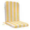 Cabana Stripe Print Outdoor High Back Chair Cushion 20" x 45" Yellow