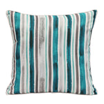 CW Home Fashions Aqua Striped Print Outdoor Decorative Pillow 18" x 18" Multi