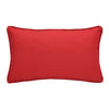 CW Home Fashions Ruby Red Lumbar Outdoor Decorative Pillow 14" x 26" Red