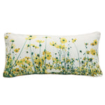 Cabana Flower Printed Outdoor Decorative Lumbar Pillow 14" x 26" Yellow
