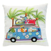 CW Home Fashions Summer Fun Camping Car Outdoor Decorative Pillow 16"x16" Multi