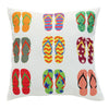 CW Home Fashions Summer Fun Flip Flops Outdoor Decorative Pillow 16" x 16" Multi