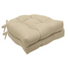 CommonWealth Home Fashions Tufted Chair Pad Pack of 2 15" X 15" Buff