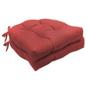 CommonWealth Home Fashions Tufted Chair Pad Pack of 2 15" X 15" Red