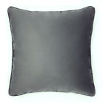 CommonWealth Home Fashions Seren Velvet Decorative Pillow 20" x 20" Charcoal