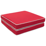CommonWealth Home Fashions Oxford 2 Pack Seat Pad 18" x 18" Red