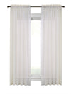 CommonWealthCote d'Azure Sheer Rod Pocket Curtain Panel 56" x 84" Ivory