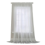 CommonWealthRhapsody Voile Sheer Rod Pocket Curtain Panel 54" x 84" White