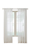 CommonWealthRhapsody Voile Sheer Rod Pocket Curtain Panel 54" x 95" Shell