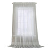 CommonWealthRhapsody Voile Sheer Rod Pocket Curtain Panel 104" x 63" White