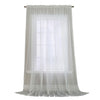 CommonWealthRhapsody Voile Sheer Rod Pocket Curtain Panel 104" x 95" White