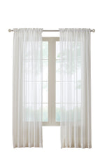 CommonWealthRhapsody Voile Sheer Rod Pocket Curtain Panel 104" x 63" Shell