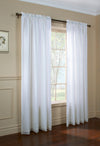 Rhapsody Lined Light Filtering Rod Pocket Curtain Panel 54" x 84" White