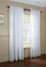 Rhapsody Lined Light Filtering Rod Pocket Curtain Panel 54" x 84" White