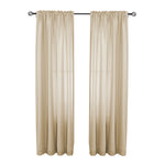 Rhapsody Lined Light Filtering Rod Pocket Curtain Panel 54" x 72" Ivory