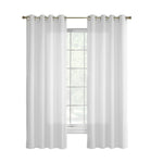 CommonWealthRhapsody Lined Light Filtering Grommet Curtain Panel 54" x 72" White
