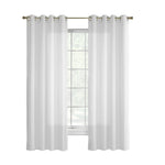 CommonWealthRhapsody Lined Light Filtering Grommet Curtain Panel 54" x 84" White