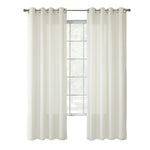 CommonWealthRhapsody Lined Light Filtering Grommet Curtain Panel 54" x 63" Ivory