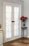 Rhapsody Lined Light Filtering Rod Pocket Curtain Door Panel 54" x 72" White