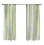 CommonWealth Escape Stripe Sheer Grommet Outdoor Curtain Panel 54" x 84" Green