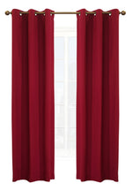 Weathermate Room Darkening Grommet Curtain Panel Pair each 40" x 84" Burgundy