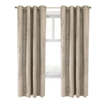 CommonWealthBrooke Printed Room Darkening Grommet Curtain Panel 54" x 84" Beige