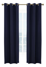 Weathermate Room Darkening Grommet Curtain Panel Pair each 80" x 84" Navy