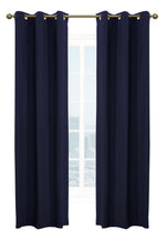 Weathermate Room Darkening Grommet Curtain Panel Pair each 40" x 54" Navy