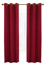 Weathermate Room Darkening Grommet Curtain Panel Pair each 80" x 84" Burgundy