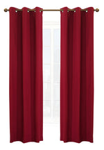 Weathermate Room Darkening Grommet Curtain Panel Pair each 40" x 72" Burgundy