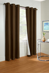 CommonWealthPrelude Room Darkening Grommet Curtain Panel 40" x 84" Brown