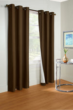 CommonWealthPrelude Room Darkening Grommet Curtain Panel 40" x 84" Brown