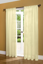 CommonWealthWeathershield Sheer Rod Pocket Curtain Panel 50" x 84" Ivory