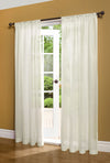 CommonWealthWeathershield Sheer Rod Pocket Curtain Panel 50" x 63" White