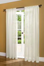 CommonWealthWeathershield Sheer Rod Pocket Curtain Panel 50" x 72" White