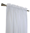 CommonWealthCote d'Azure Sheer Rod Pocket Curtain Panel 56" x 95" White