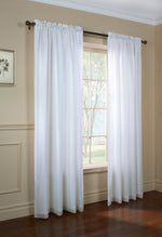 Rhapsody Lined Light Filtering Rod Pocket Curtain Panel 54" x 95" White