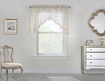 CommonWealthGrandeur Sheer Pole Top Swag Valance Set 80" x 36" Cream