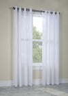 CommonWealth Home Fashions Broadway Sheer Grommet Curtain Panel 52" x 84" White