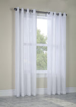 CommonWealth Home Fashions Broadway Sheer Grommet Curtain Panel 52" x 95" White