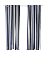 Coastal Stripe Light Filtering Grommet Outdoor Curtain Panel 50" x 108" Navy