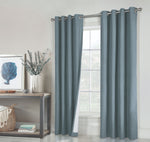 CommonWealthVentura Blackout Grommet Curtain Panel Pair each 52" x 84" Blue